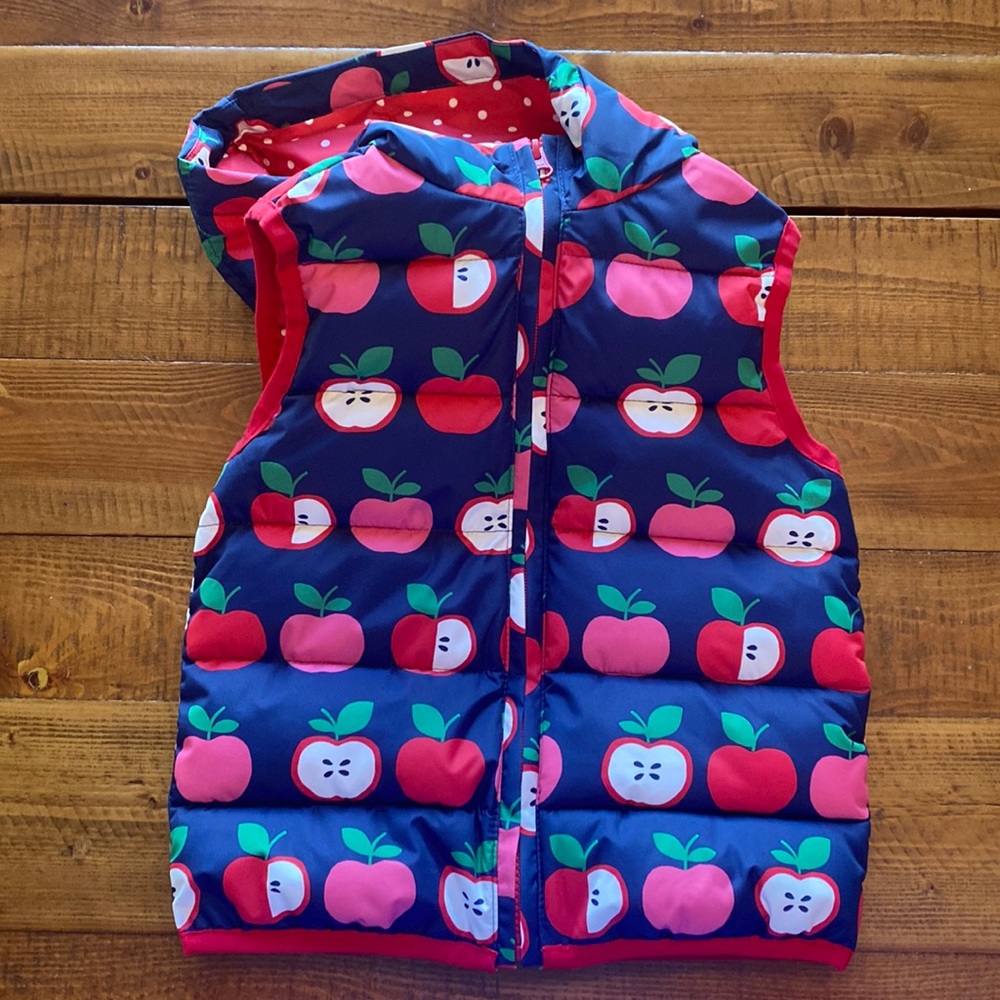 Adorable Reversible Gymboree Puffer Vest with Hood - Size 6
